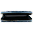 Straw wallet, blue shade