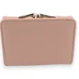 Petit portefeuille compact vieux rose