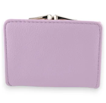 Small compact purse purple cat
