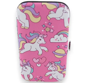 A unicorn pink manicure set