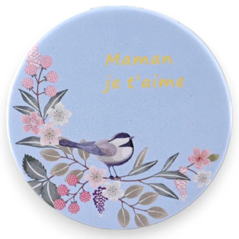 Pocket Mirror Blue Sky "Mom I Love You"