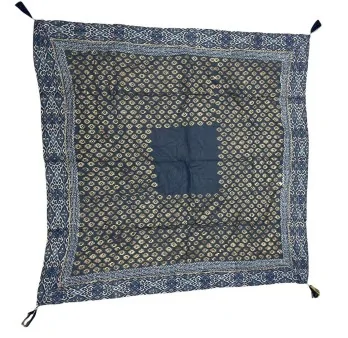 Einmalig einseitiger Quadrat-Schal in Blautönen