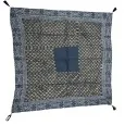 Square scarf single-sided blue shade