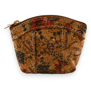 Cork Wallet with Multicolored Wildflowers