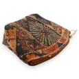 Cork wallet with multicolored flower graphics