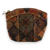 Cork wallet with multicolored flower graphics