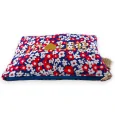 Bolsa de tela de algodón con flores rojas y blancas