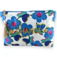 Bolsa de suerte con flor grande azul