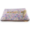 Pochette J'ADORE aus Baumwollstoff mit Liberty-Druck