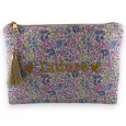 Pochette J'ADORE en coton imprimé liberty