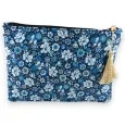 HAPPY Cotton Flower Tote Bag in Blue Shade