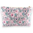 Bolso AMOR algodón flores rosa azul marrón