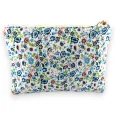 Pochette HAPPY liberty bleu vert rose