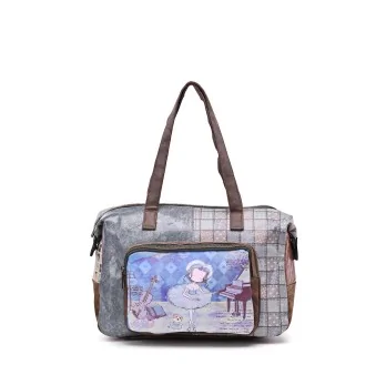 Bolso de mano Sweet Candy Bailarina Estrella Gris Azul