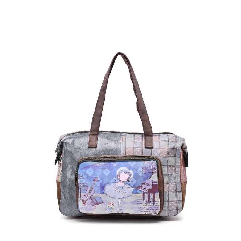 Bolso de mano Sweet Candy Bailarina Estrella Gris Azul