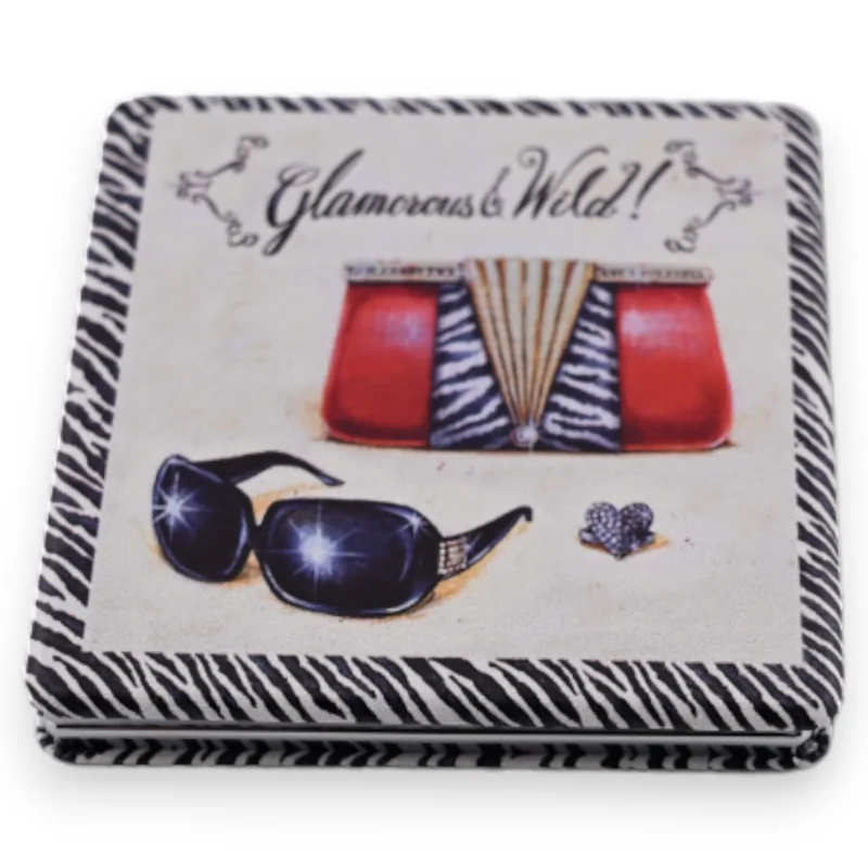 Miroir de poche fashion glamour et sauvage