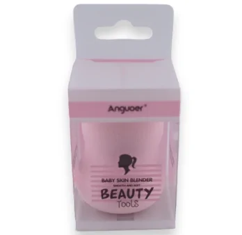 Éponge à maquillage rose clair dans son emballage Angyuae+