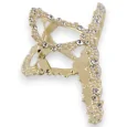 Gold hair clip with white pearls and rhinestones