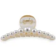 Plastic Hair Clip with Cream Pearls