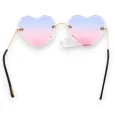Vintage glasses with pink and blue hearts