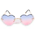 Lunettes vintage coeur rose et bleu