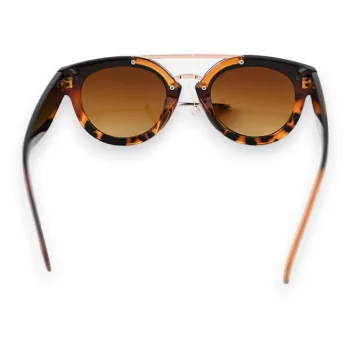 Stylish mottled translucent brown glasses