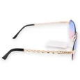 Lunettes mode ovale nuance rose et bleu