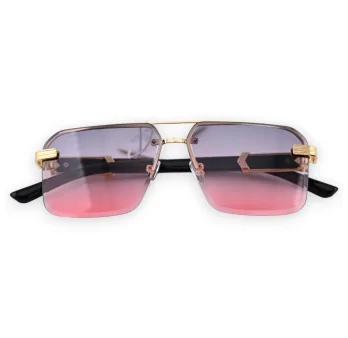 Quadratische ovale elegante rosa und graue Brillen