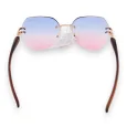 Fancy glasses with blue and pink shades