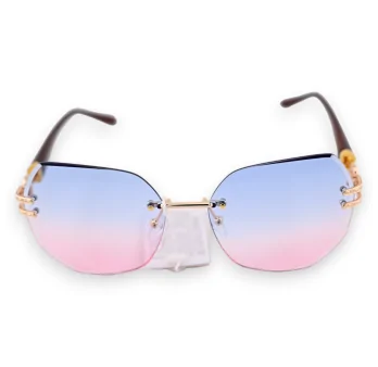 Fancy glasses with blue and pink shades