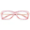 Pink transparent novelty glasses with gold arms