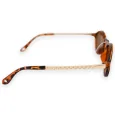 Fancy round brown speckled glasses