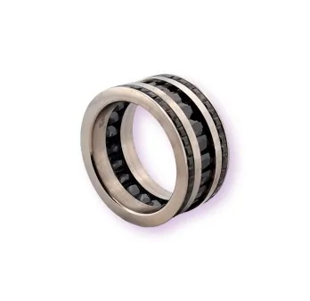 Schicke Silber-Ring mit schwarzer Steine