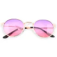 Gold-colored fancy glasses shades of pink and rose