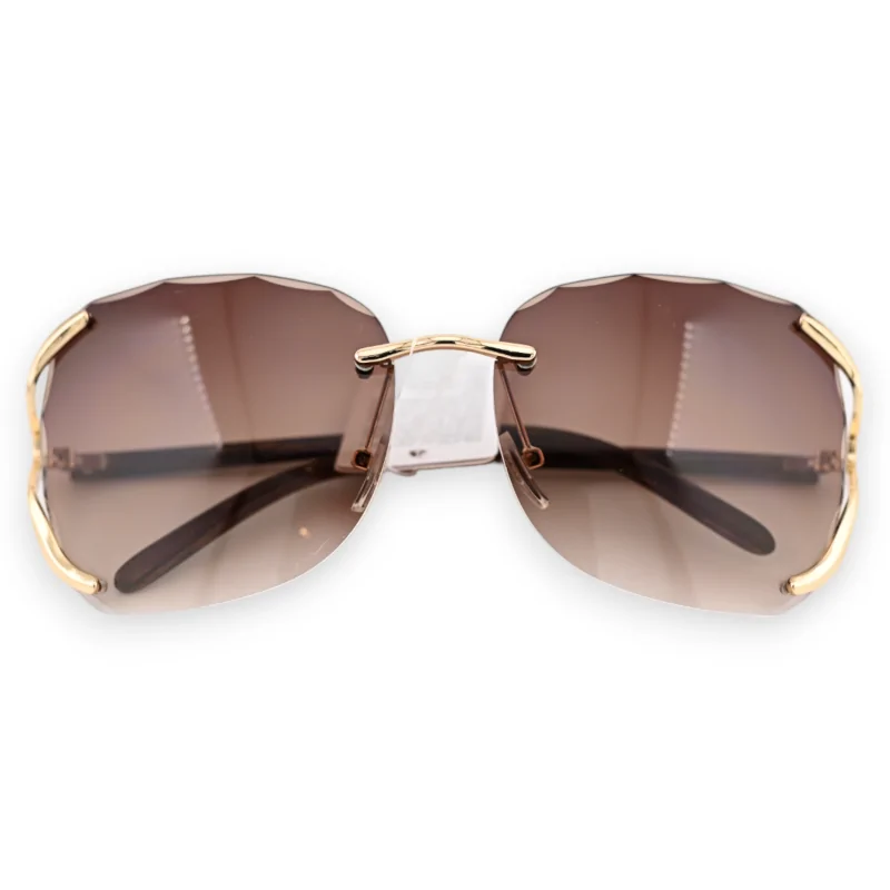 Fancy glasses with brown shades