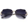 Black shaded tinted large square glasses
