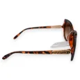 Brown leopard glasses with jewelled arms