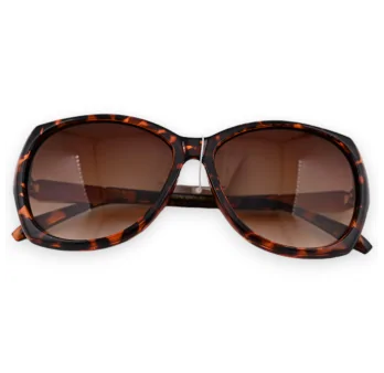 Brown leopard glasses with jewelled arms