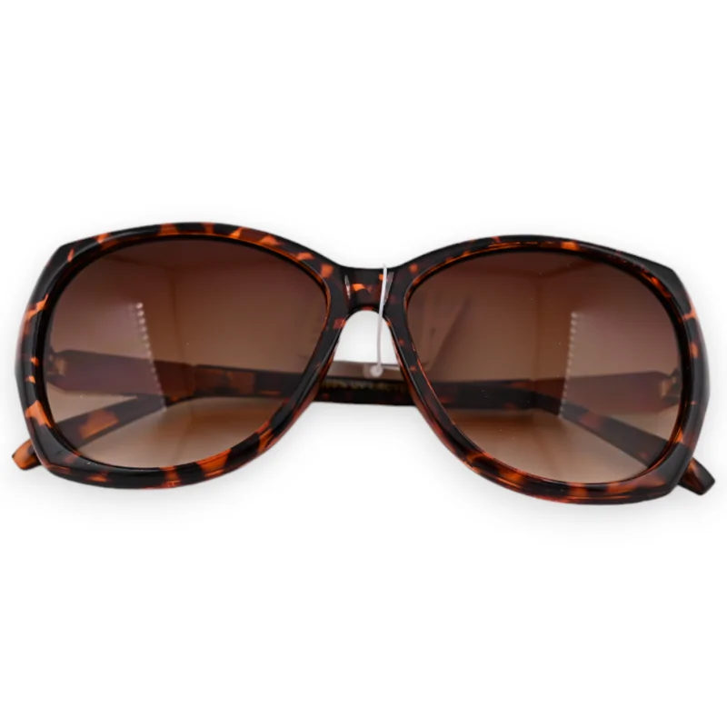 Brown leopard glasses with jewelled arms