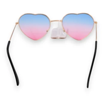 Hippie-Herz-Brille in blau und rosa