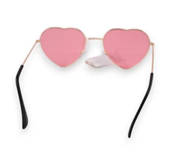 Gafas corazón hippie rosas