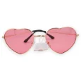 Lunettes coeur hippie rose