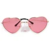 Lunettes coeur hippie rose