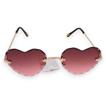 Hippie-Herz-Sonnenbrille in braunen Tönen