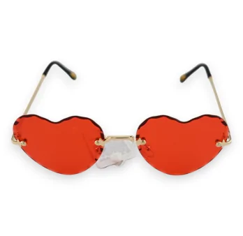 Hippie-Herz-Sonnenbrille rot