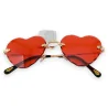 Gafas de corazón hippie rojo