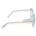 Blue turquoise transparent glasses