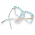 Blue turquoise transparent glasses