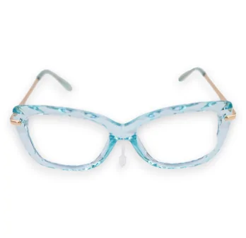 Blue turquoise transparent glasses