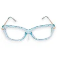 Blue turquoise transparent glasses